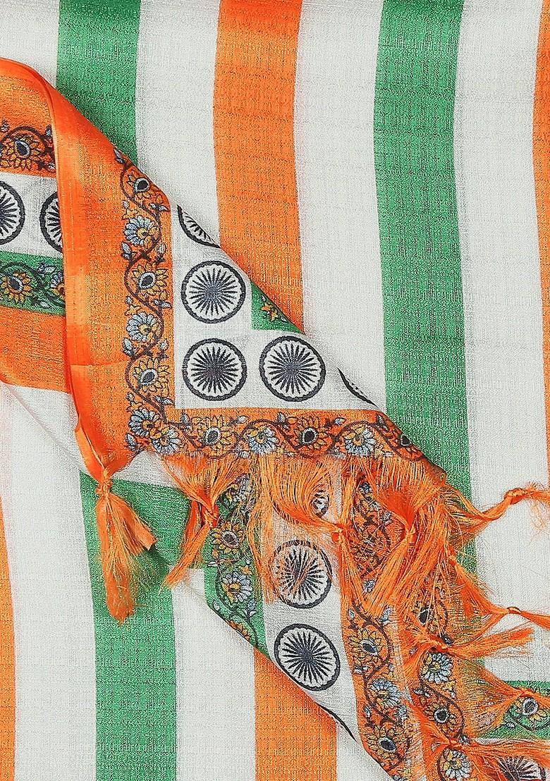 Tiranga Printed Silk Dupatta