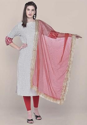 Ethnic Motifs Embellished Dupatta With Sequinned