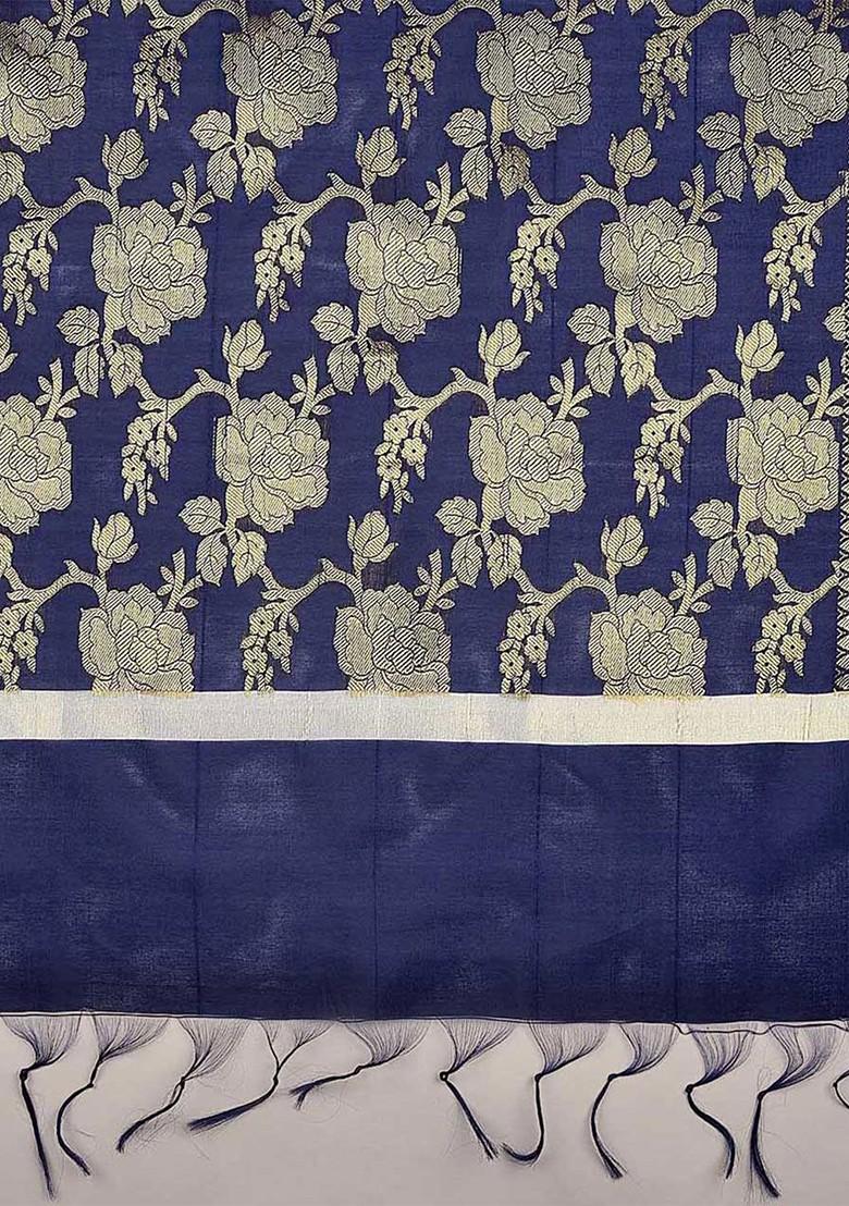 Ethnic Motifs Woven Design Dupatta With Zari