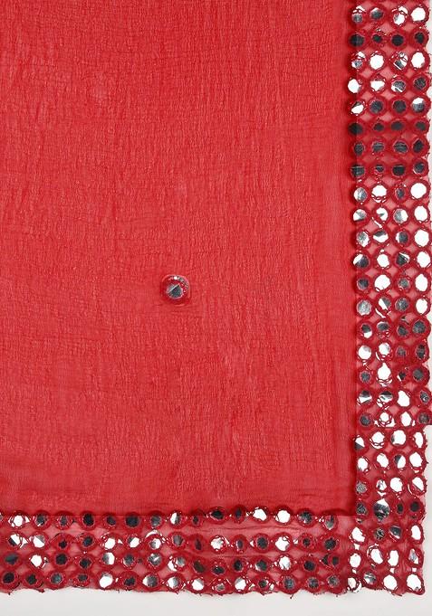 Dupatta With Mirror Work