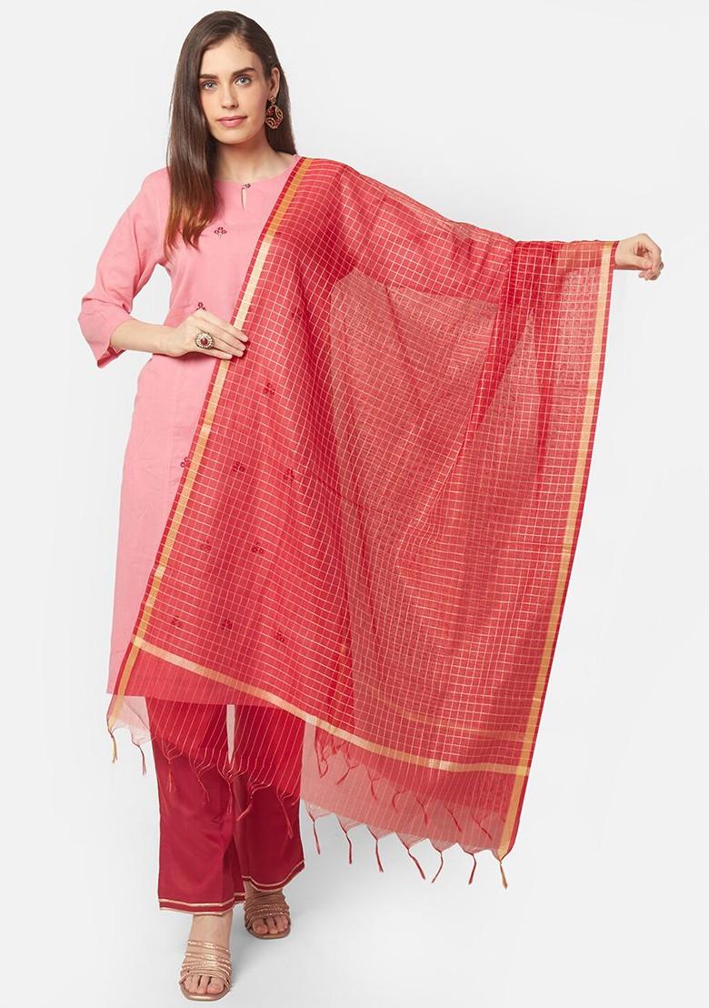 Checked Dupatta