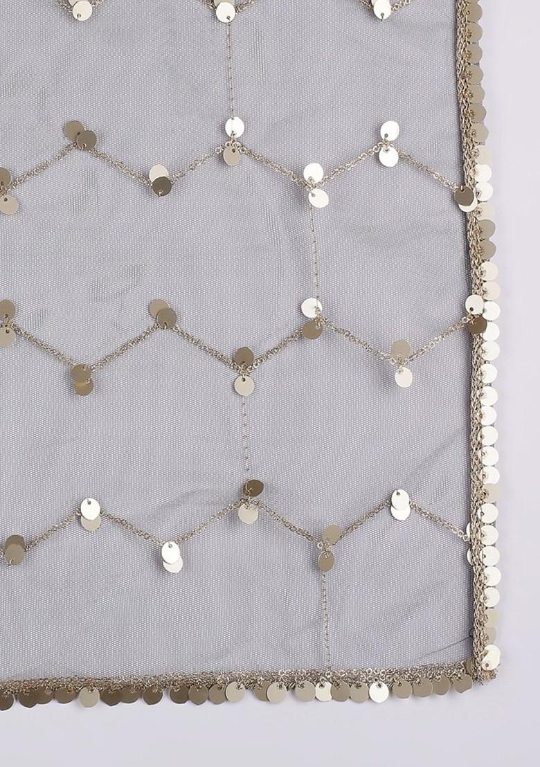 Ethnic Motifs Embroidered Dupatta With Sequinned