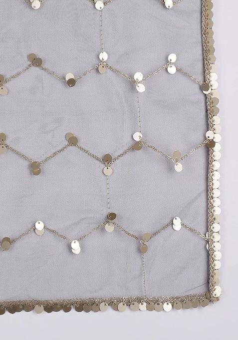 Ethnic Motifs Embroidered Dupatta With Sequinned