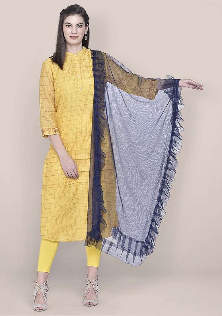 Ruffle Border Dupatta - Indya