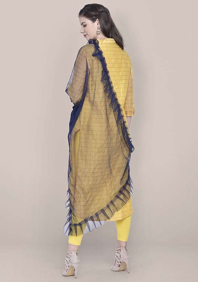 Ruffle Border Dupatta - Indya