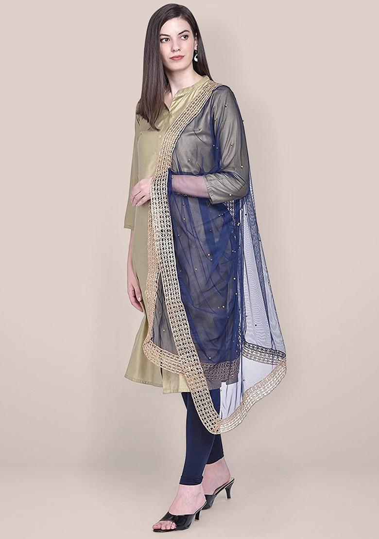 Embroidered Dupatta With Sequinned