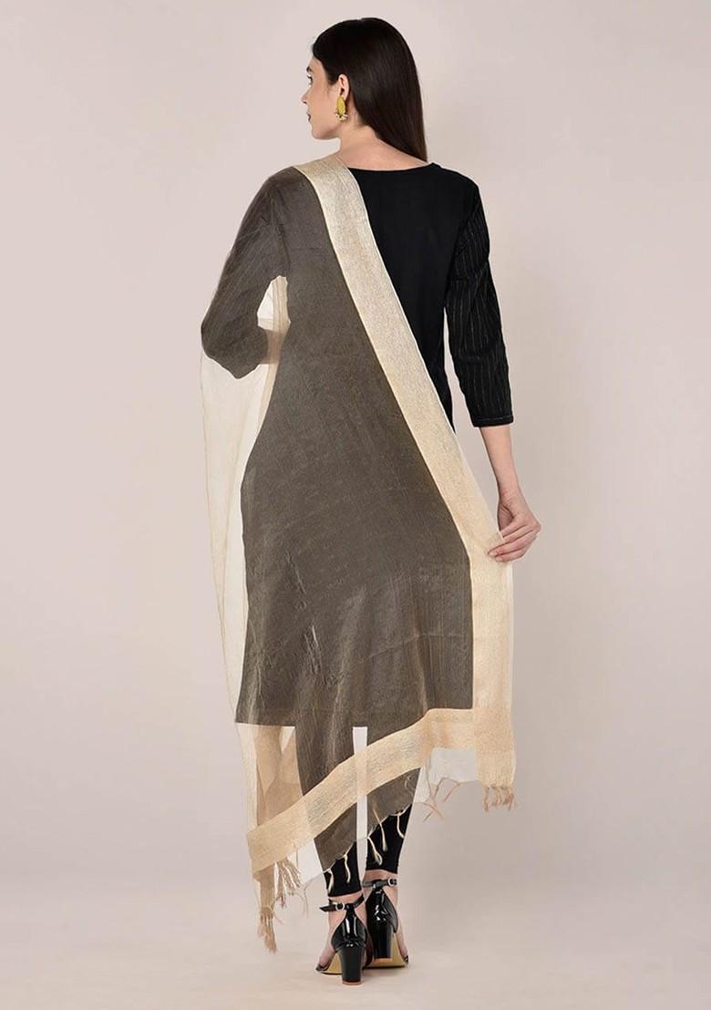 Solid Organza Dupatta