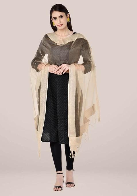 Solid Organza Dupatta