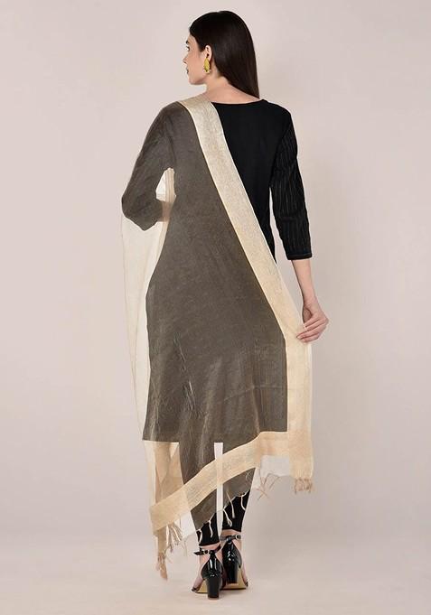 Solid Organza Dupatta