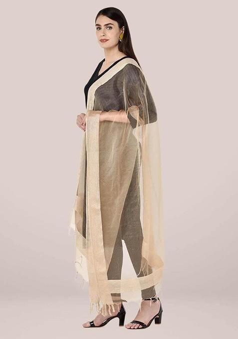 Solid Organza Dupatta