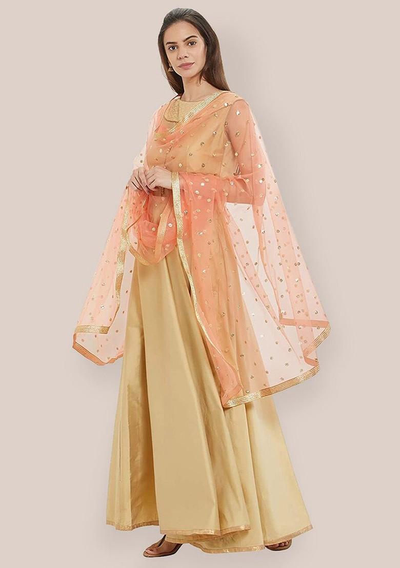 Embroidered Dupatta With Sequinned