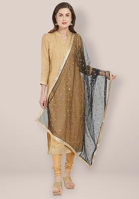 Embroidered Dupatta With Sequinned