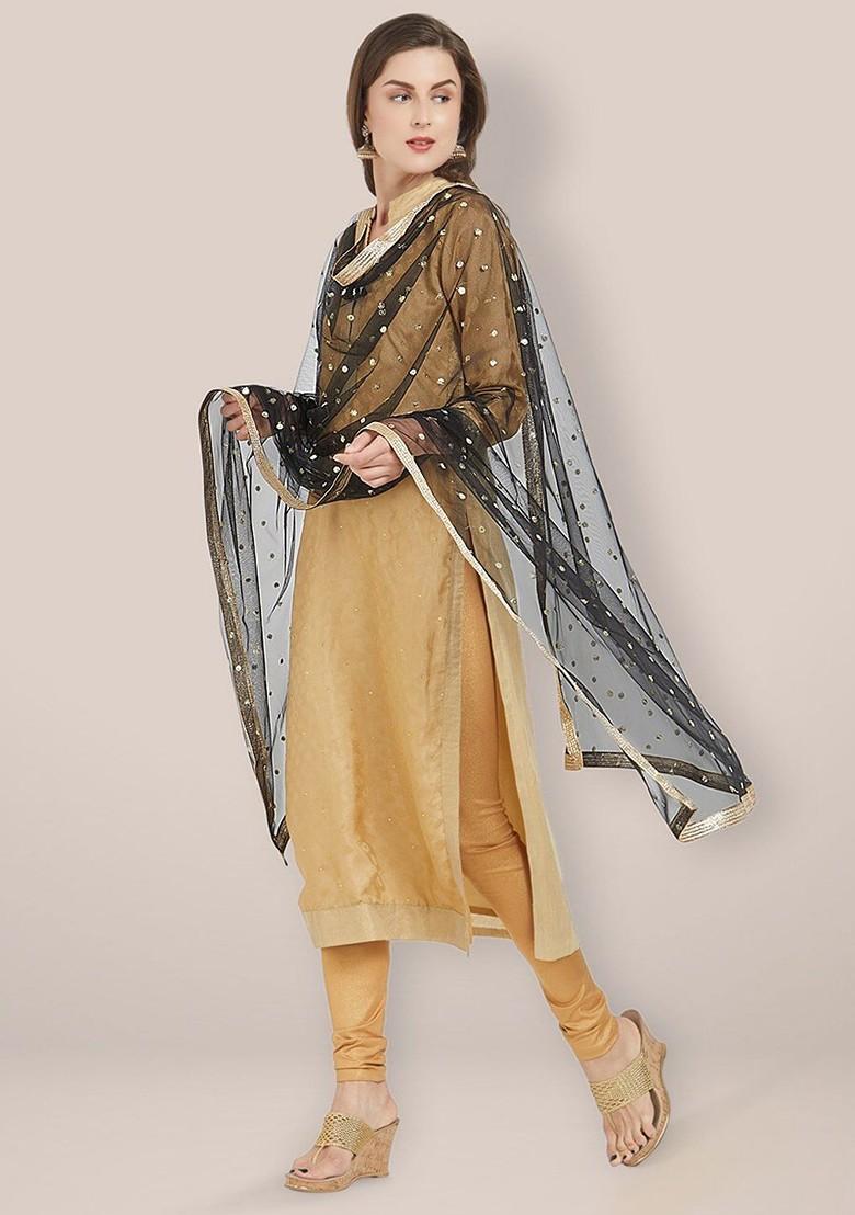 Embroidered Dupatta With Sequinned