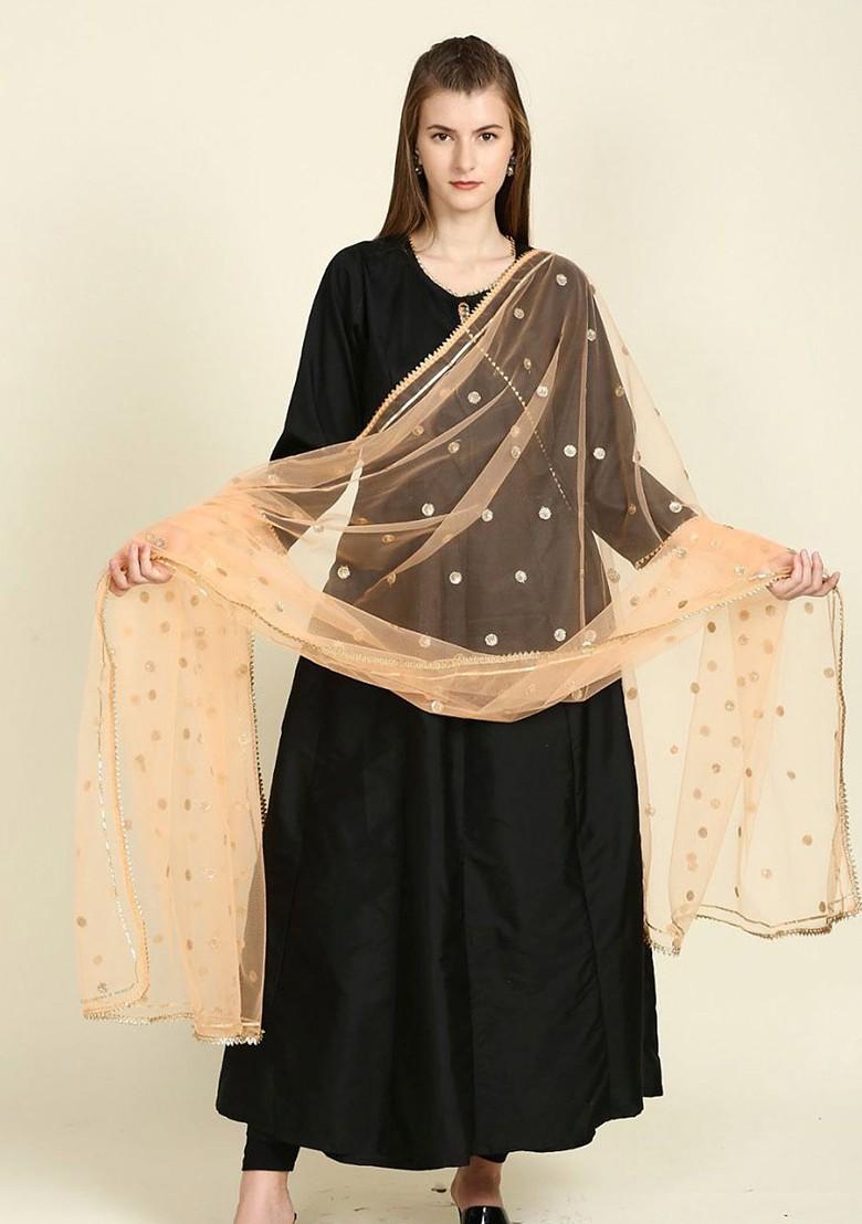 Sequins Embroidered Net Dupatta