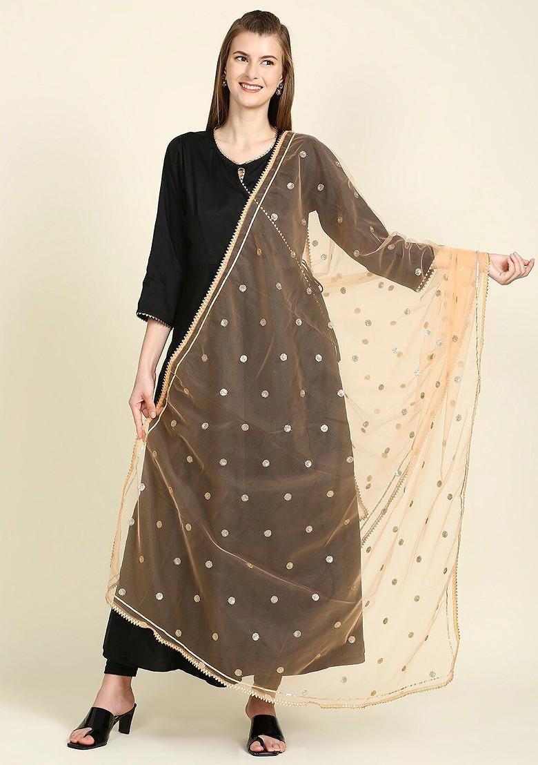 Sequins Embroidered Net Dupatta