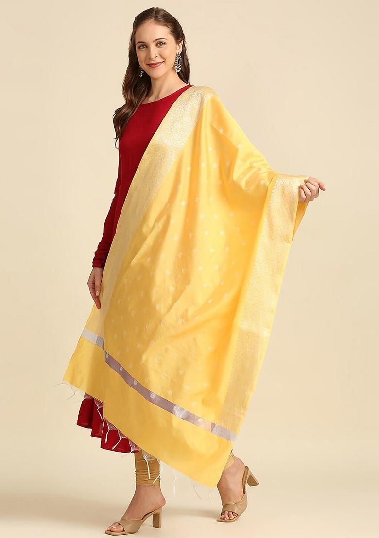 Ethnic Motifs Woven Design Dupatta