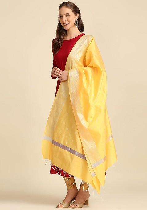Ethnic Motifs Woven Design Dupatta