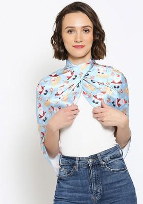 Women Blue Printed Scarf