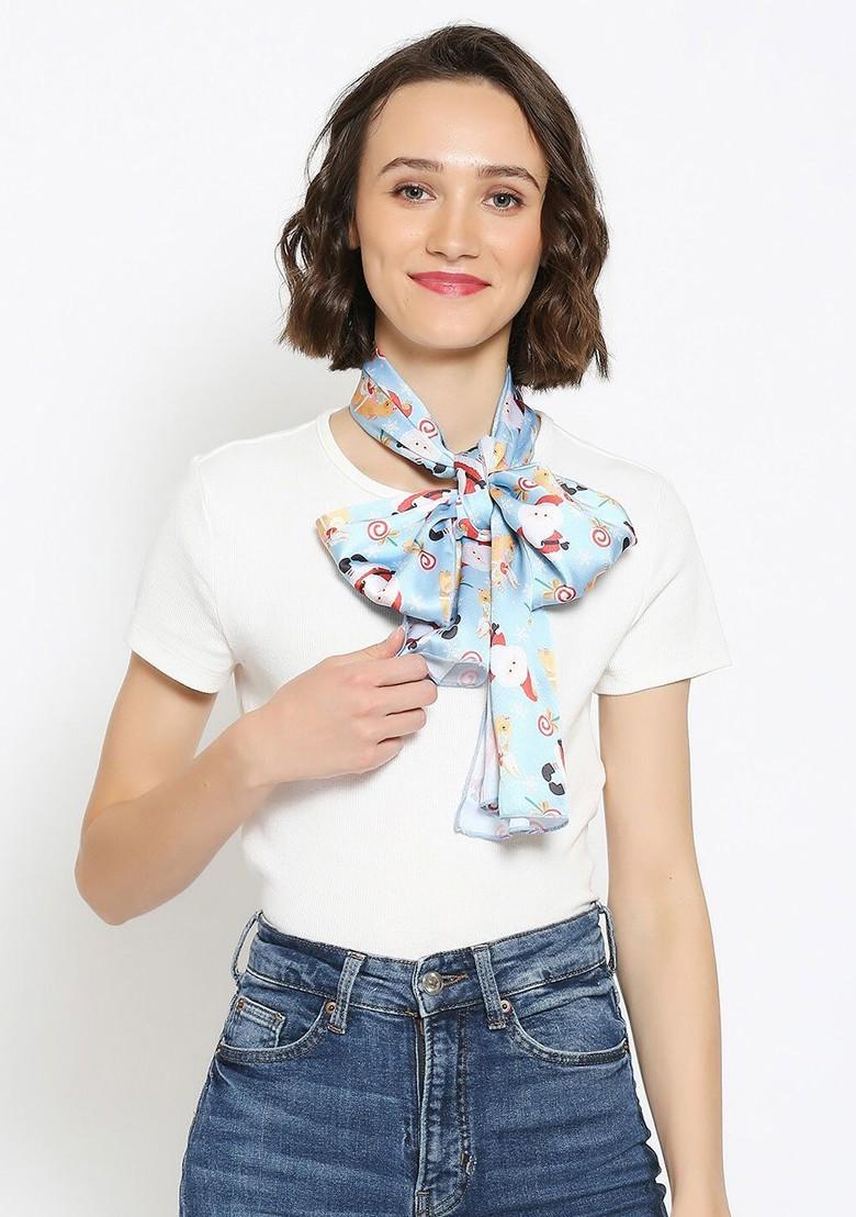 Women Blue Printed Scarf
