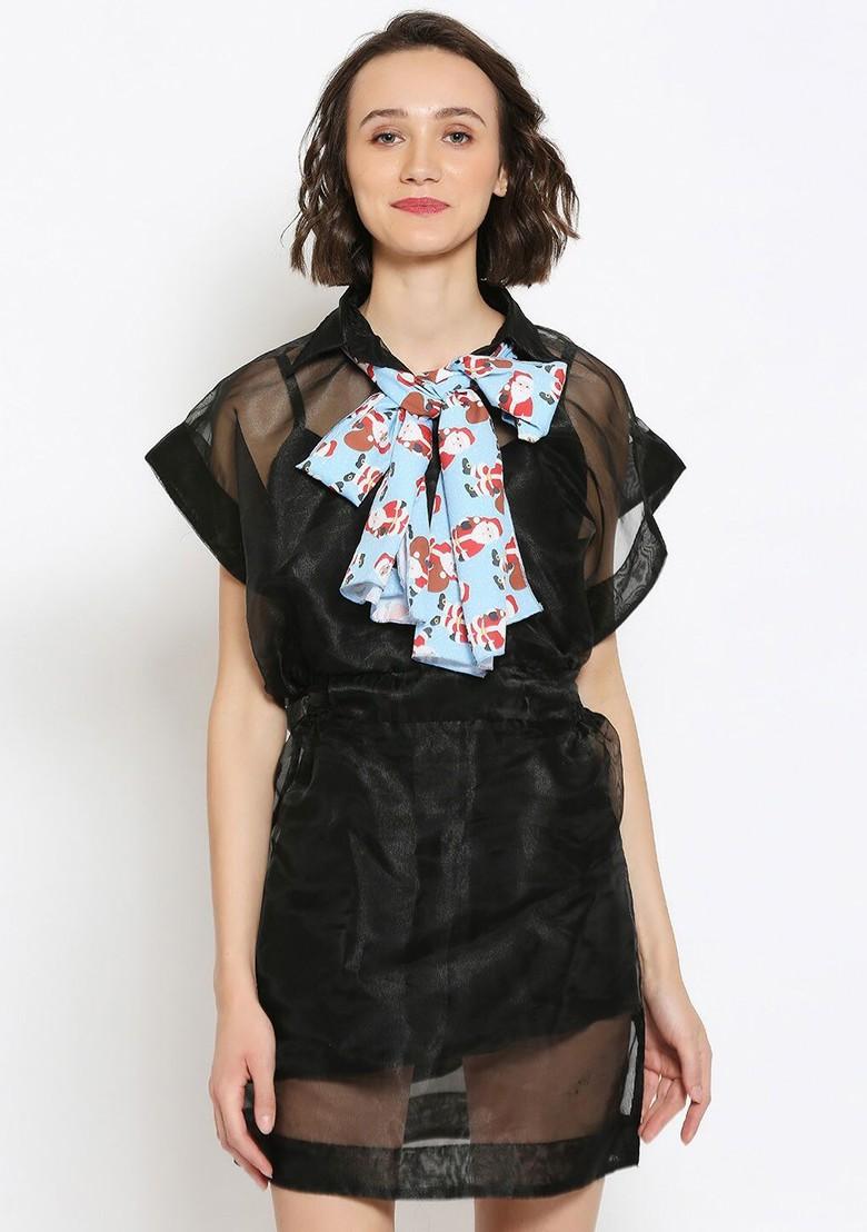 Women Blue Printed Scarf