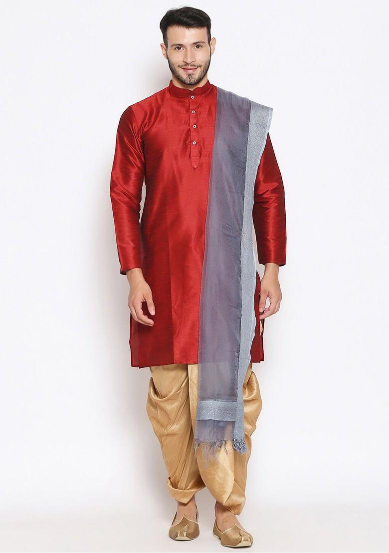 Men Grey Organza Dupatta