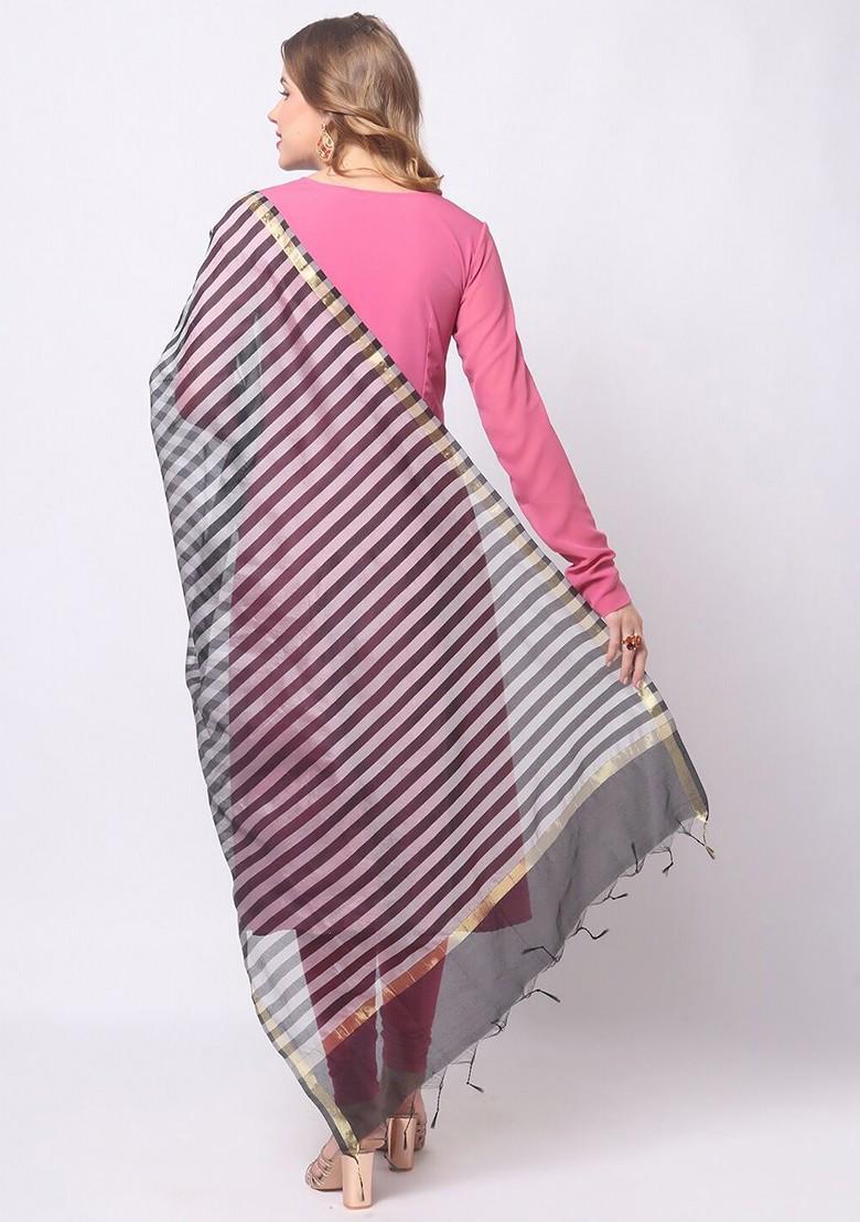 Black Striped Dupatta