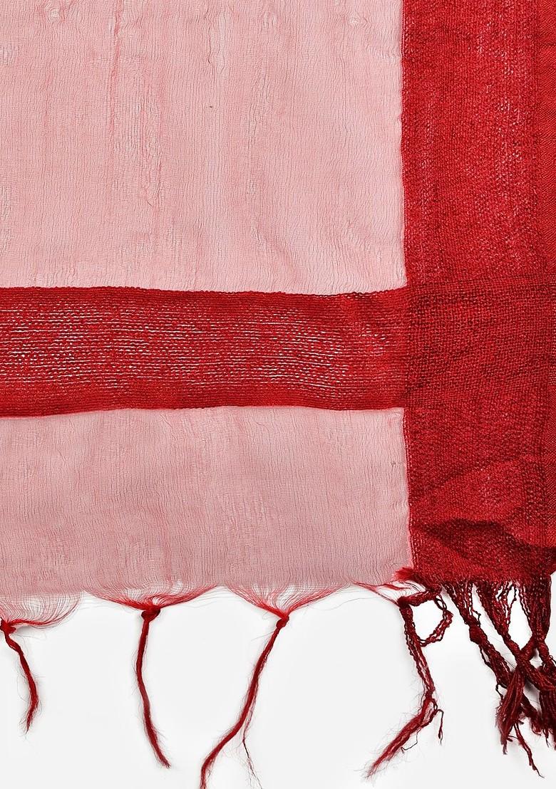 Maroon Solid Dupatta