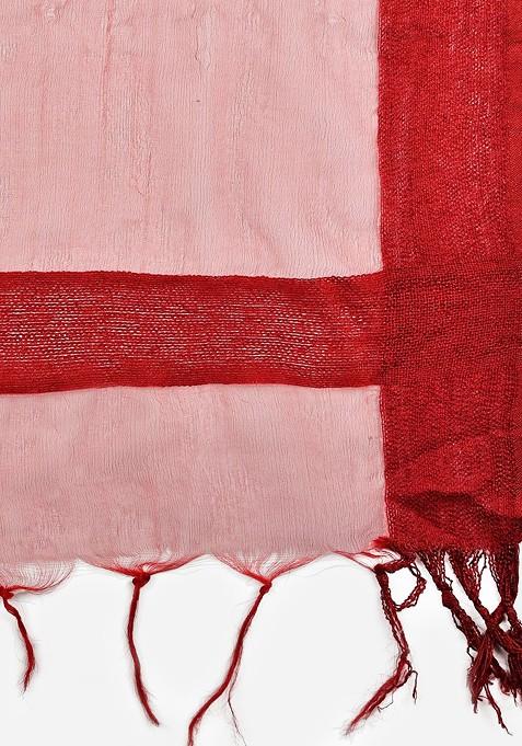 Maroon Solid Dupatta