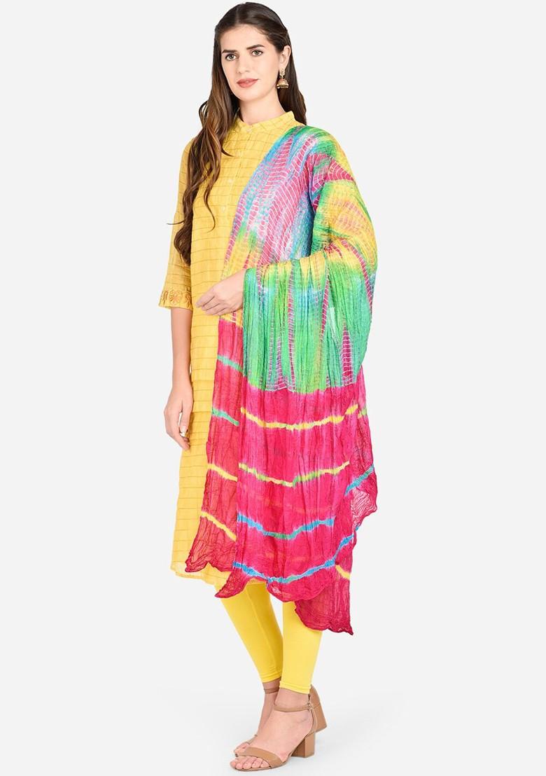 Multicoloured Leheriya Dupatta