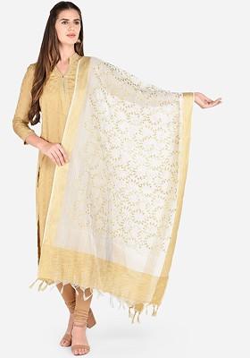 White Embroidered Dupatta