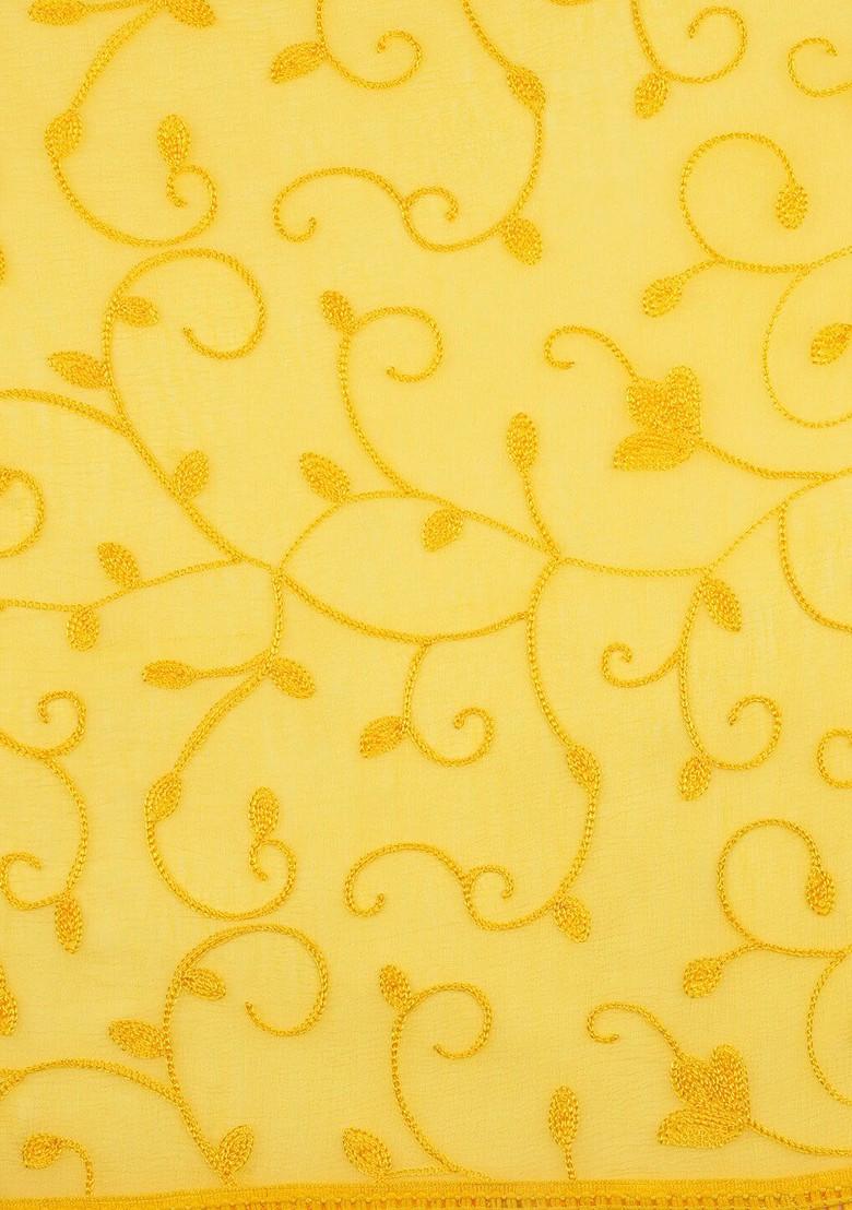 Yellow Embroidered Dupatta