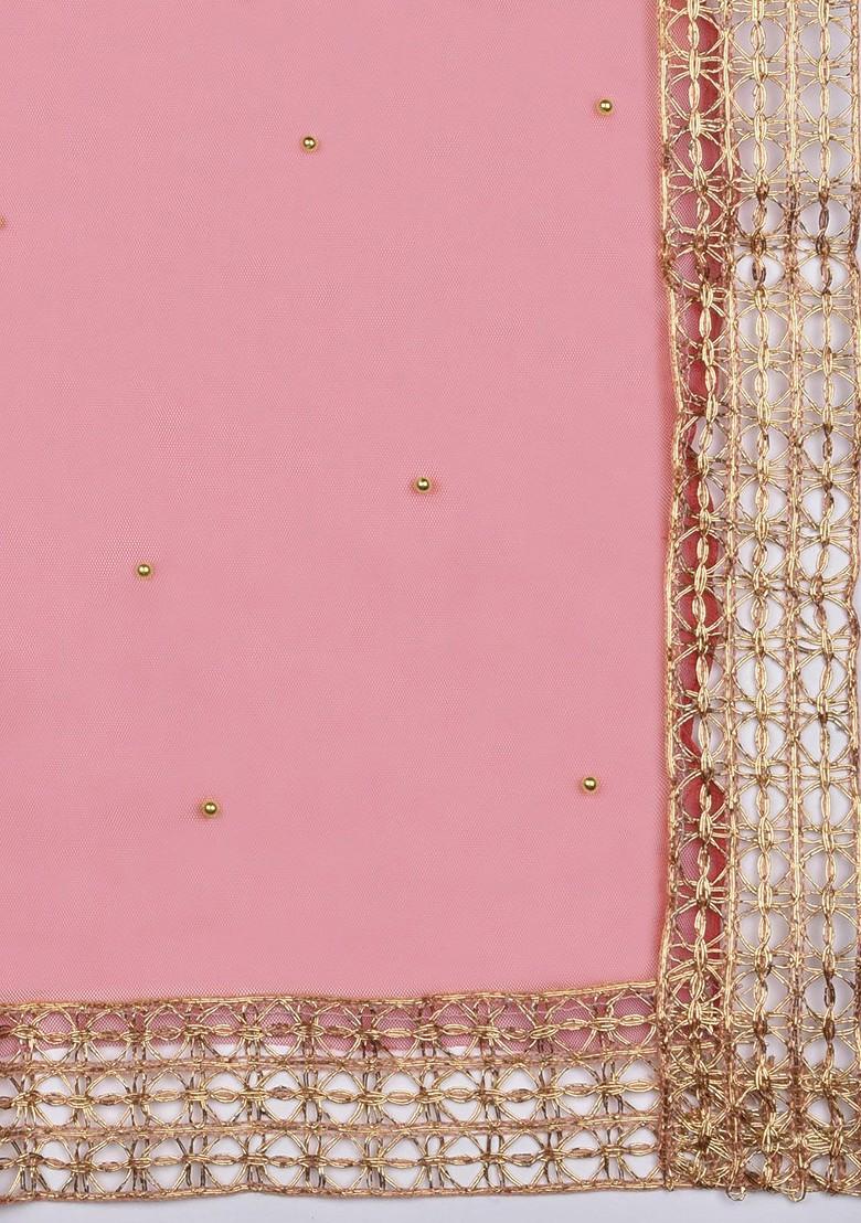 Women Red And Gold Embellished Dupatta