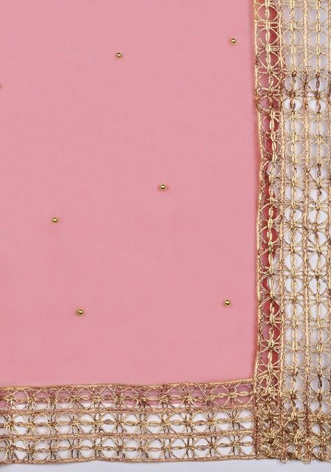 Women Red And Gold Embellished Dupatta