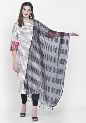 Black Striped Dupatta