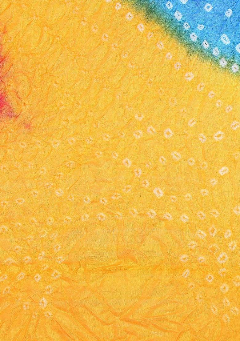 Yellow And Blue Dyed Dupatta