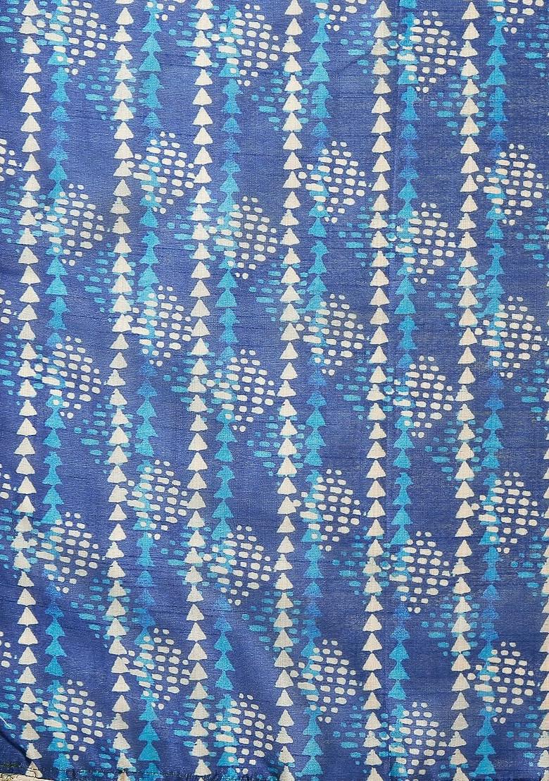 Women Blue And White Printed Dupatta