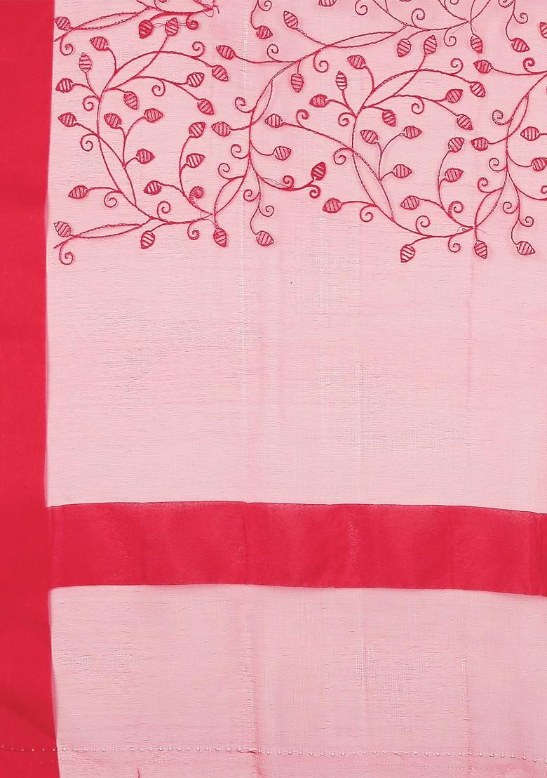 Red Embroidered Dupatta