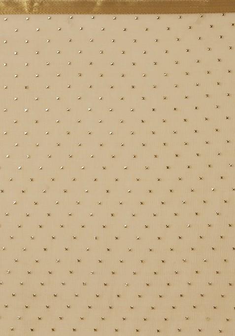 Women Beige And White Embellished Dupatta