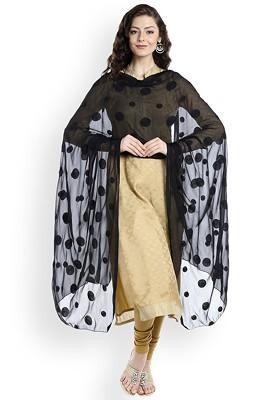 Black Embroidered Dupatta