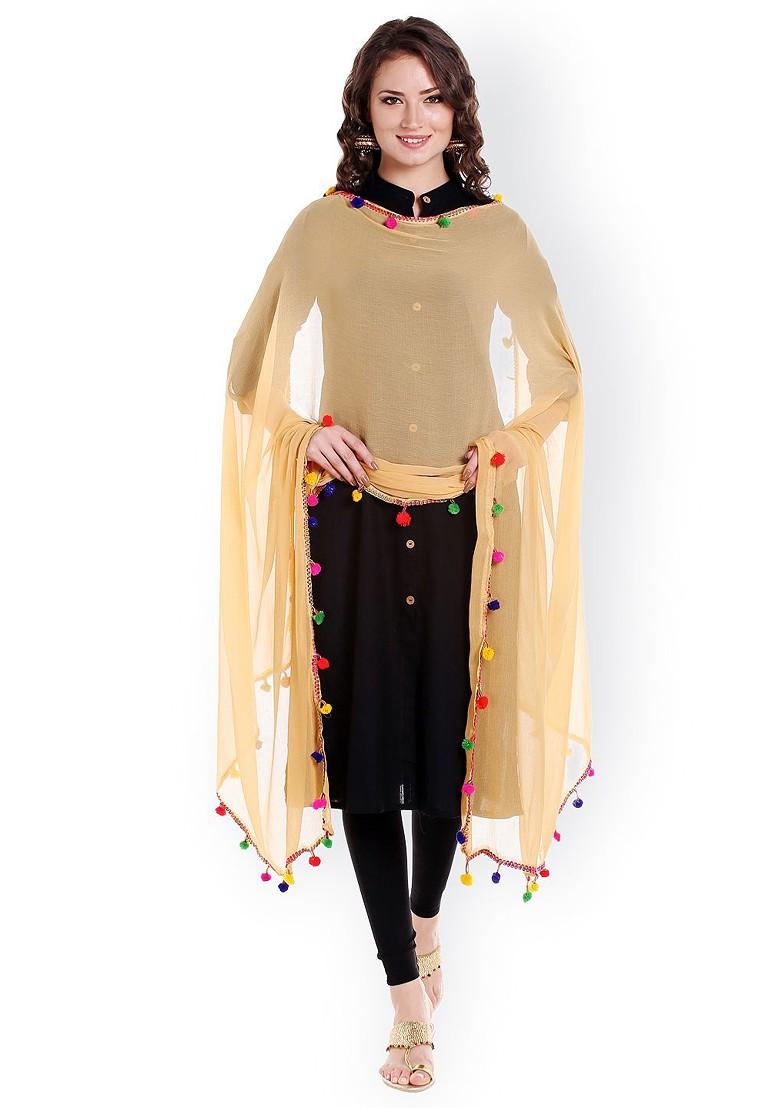 Beige Chiffon Dupatta