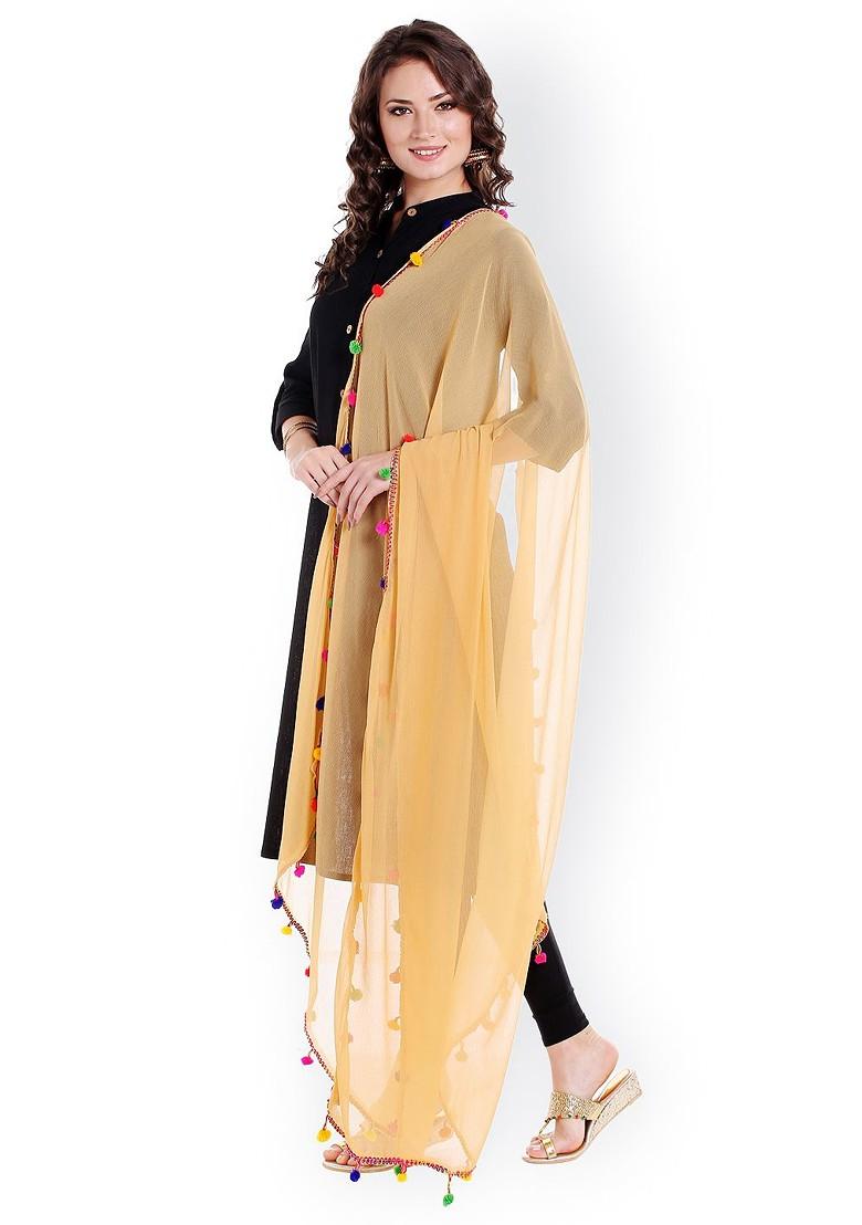 Beige Chiffon Dupatta