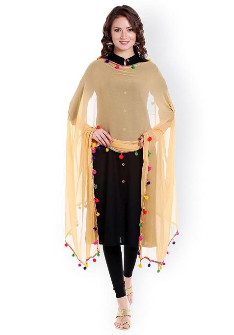 Beige Chiffon Dupatta