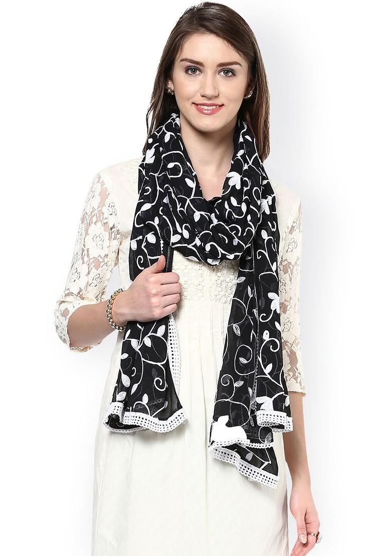 Black Embroidered Dupatta