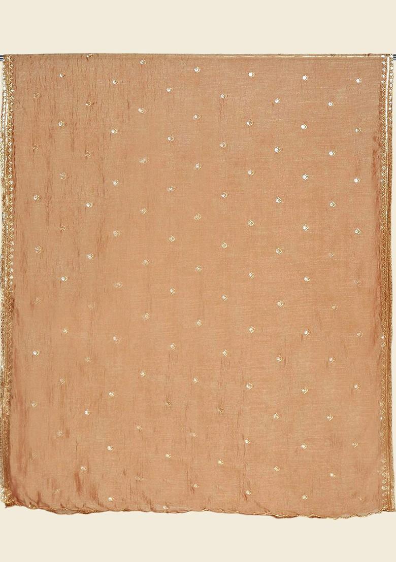 Floral Embroidered Sequinned Dupatta