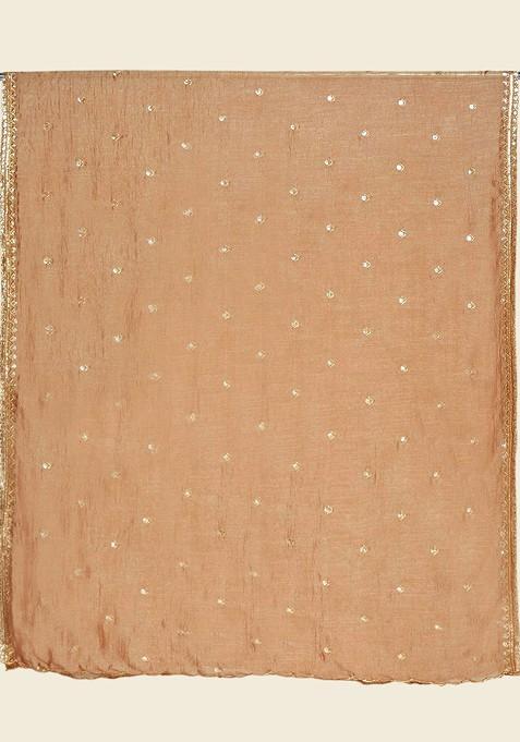 Floral Embroidered Sequinned Dupatta