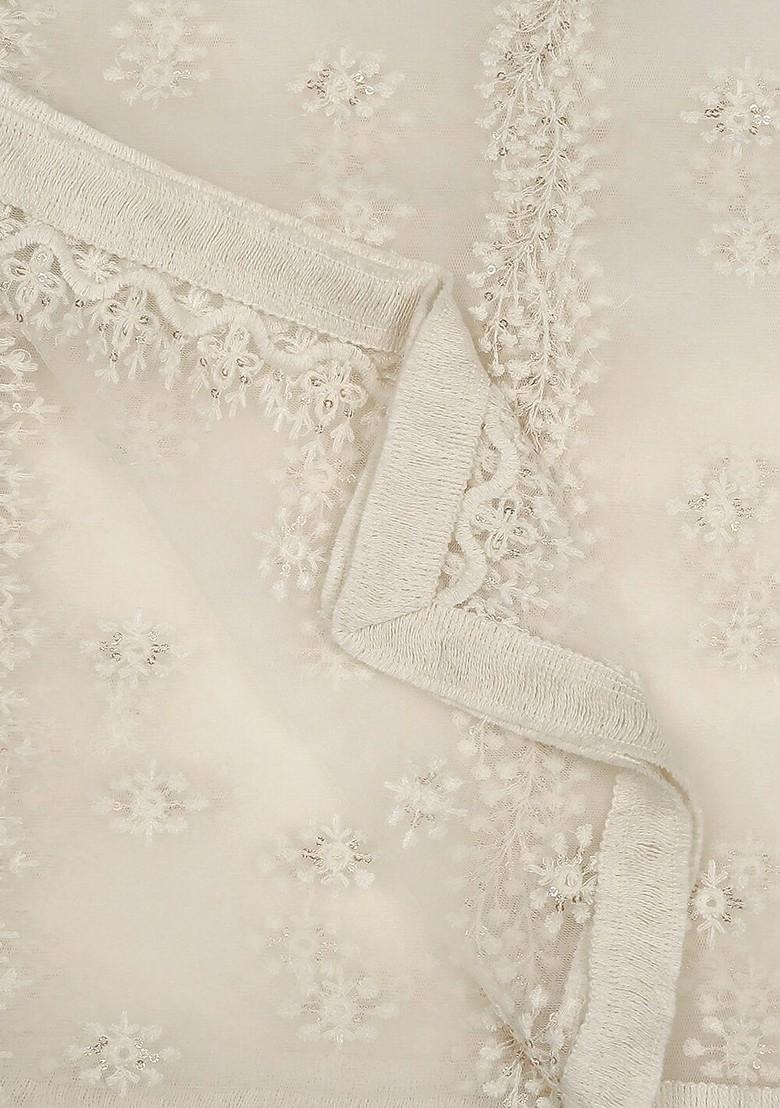 Embroidered Net Dupatta