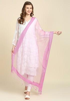 Mauve Organza Dupatta