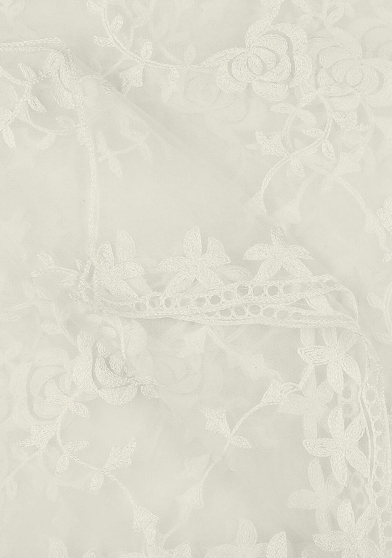 Embroidered Net Dupatta