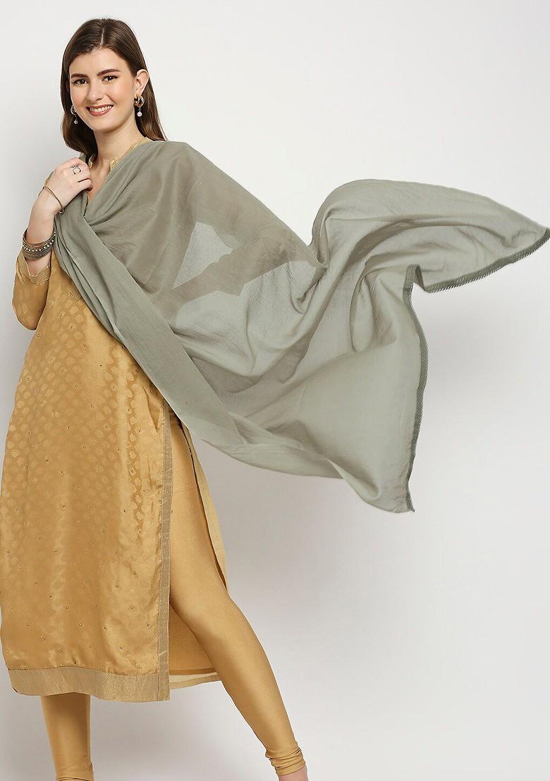 Green Pure Cotton Dupatta