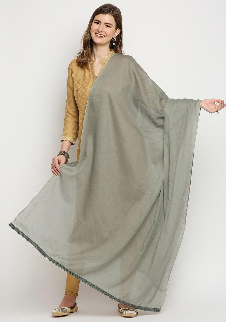 Green Pure Cotton Dupatta